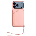 Custodia per telefono con quattro slot per carte Skin Feel e cinturino da polso, For iPhone 17 Pro Max, For iPhone 17 Pro, For iPhone 17, For iPhone Air