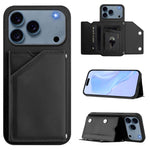Custodia per telefono con quattro slot per carte Skin Feel e cinturino da polso, For iPhone 17 Pro Max, For iPhone 17 Pro, For iPhone 17, For iPhone Air