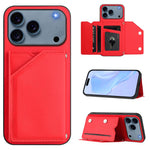 Custodia per telefono con quattro slot per carte Skin Feel e cinturino da polso, For iPhone 17 Pro Max, For iPhone 17 Pro, For iPhone 17, For iPhone Air