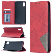 Custodia in pelle magnetica a rotazione orizzontale con struttura a rombo con supporto e slot per schede, For Xiaomi Redmi 9A, For Xiaomi Redmi 9C, For iPhone 12 mini, For iPhone 12 / 12 Pro