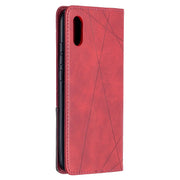 Custodia in pelle magnetica a rotazione orizzontale con struttura a rombo con supporto e slot per schede, For Xiaomi Redmi 9A, For Xiaomi Redmi 9C, For iPhone 12 mini, For iPhone 12 / 12 Pro