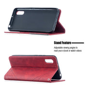 Custodia in pelle magnetica a rotazione orizzontale con struttura a rombo con supporto e slot per schede, For Xiaomi Redmi 9A, For Xiaomi Redmi 9C, For iPhone 12 mini, For iPhone 12 / 12 Pro