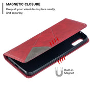 Custodia in pelle magnetica a rotazione orizzontale con struttura a rombo con supporto e slot per schede, For Xiaomi Redmi 9A, For Xiaomi Redmi 9C, For iPhone 12 mini, For iPhone 12 / 12 Pro