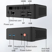 Jumper N100 II Mini PC, Intel 12a generazione Alder Lake-N N100 Quad-core 3.4GHz, RAM: 8GB, ROM: 256GB, supporto HDMI (spina UE), Jumper N100 II
