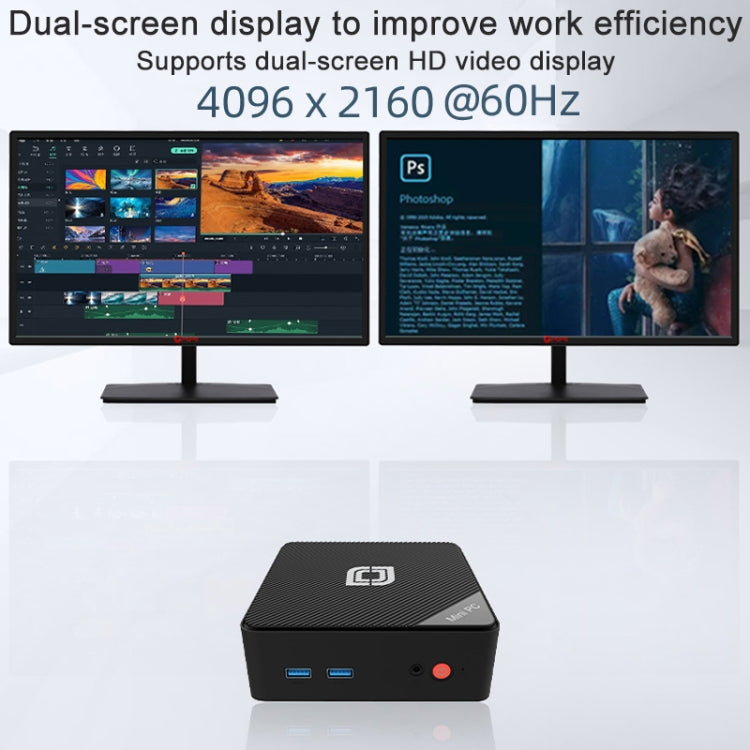 Jumper N100 II Mini PC, Intel 12a generazione Alder Lake-N N100 Quad-core 3.4GHz, RAM: 8GB, ROM: 256GB, supporto HDMI (spina UE), Jumper N100 II