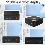 Jumper N100 II Mini PC, Intel 12a generazione Alder Lake-N N100 Quad-core 3.4GHz, RAM: 8GB, ROM: 256GB, supporto HDMI (spina UE), Jumper N100 II