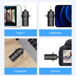 Microfono Lavalier Wireless con Ricevitore 3 in 1