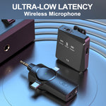 Microfono Lavalier Wireless AP009 con Ricevitore 3 in 1