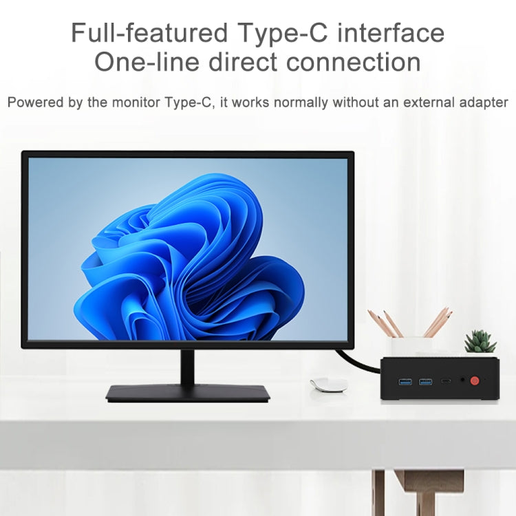 Jumper N100 Pro II Mini PC, Intel 12a generazione Alder Lake-N N100 Quad-core Dual RJ45, RAM: 8 GB, ROM: 256 GB (spina UE), Jumper N100 Pro II