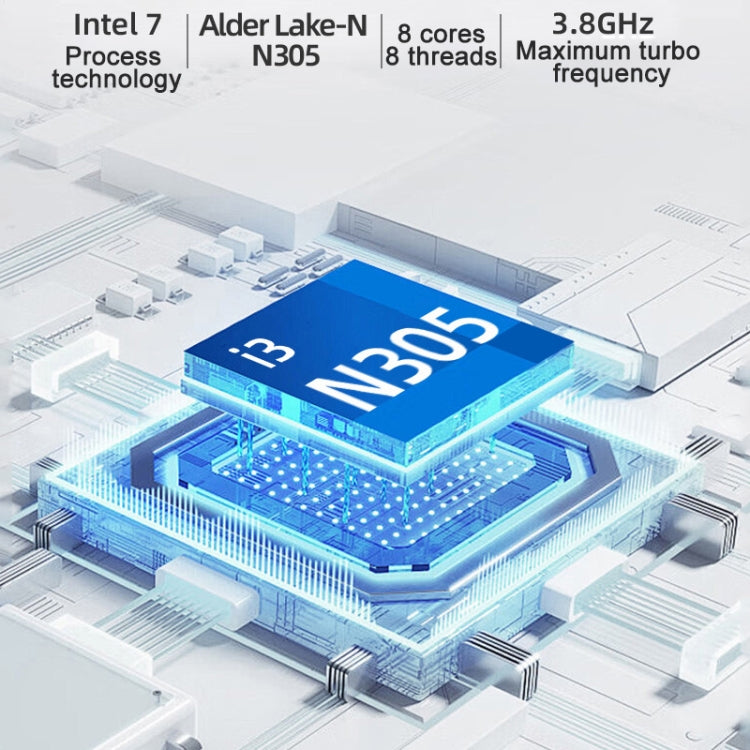 Jumper N305Hi Mini PC, Intel Alder Lake-N i3-N305 Octa-core 3.8GHz, RAM: 16GB, ROM: 512GB (spina UE), Jumper N305Hi