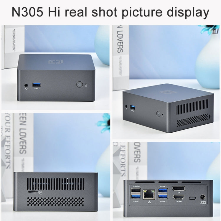 Jumper N305Hi Mini PC, Intel Alder Lake-N i3-N305 Octa-core 3.8GHz, RAM: 16GB, ROM: 512GB (spina UE), Jumper N305Hi