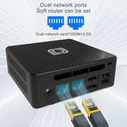 Jumper N100 Pro II Mini PC, Intel 12a generazione Alder Lake-N N100 Quad-core Dual RJ45, RAM: 8 GB, ROM: 256 GB, Jumper N100 Pro II