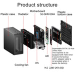 Jumper N305Hi Mini PC, Intel Alder Lake-N i3-N305 Octa-core 3.8GHz, RAM: 16GB, ROM: 512GB, Jumper N305Hi