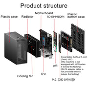 Jumper N305Hi Mini PC, Intel Alder Lake-N i3-N305 Octa-core 3.8GHz, RAM: 16GB, ROM: 512GB, Jumper N305Hi