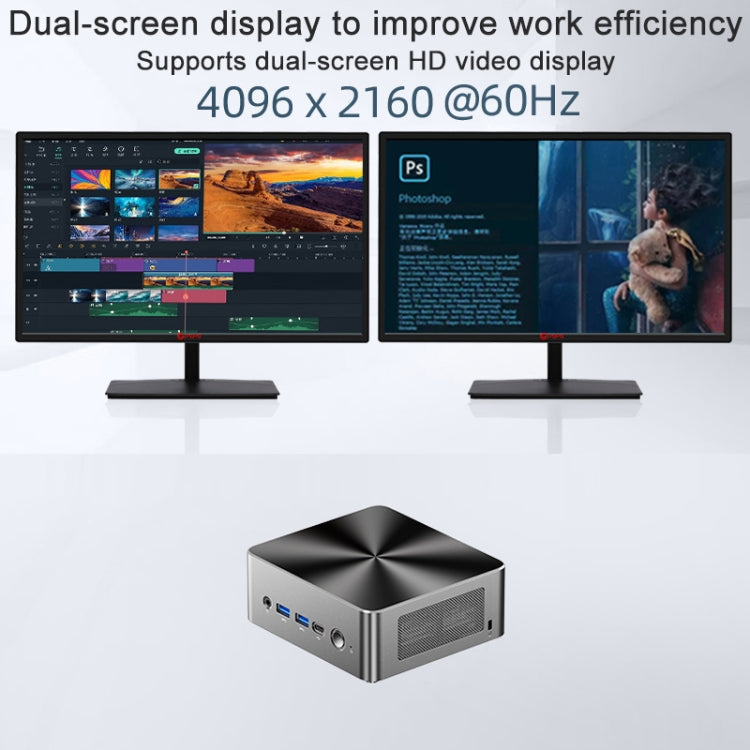 Jumper i5H Mini PC, Intel Alder Lake-N i5-12450H Octa-core 4.4GHz, RAM: 16GB, ROM: 512GB, Jumper i5H