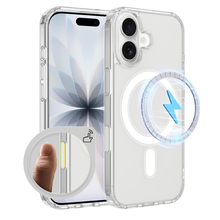 Pulsante di controllo della fotocamera Custodia trasparente per telefono MagSafe integrata, For iPhone 18, For iPhone 18 Pro, For iPhone 18 Pro Max, For iPhone 17 Pro Max, For iPhone 17 Pro, For iPhone 17, For iPhone Air, For iPhone 16 Pro Max         ...