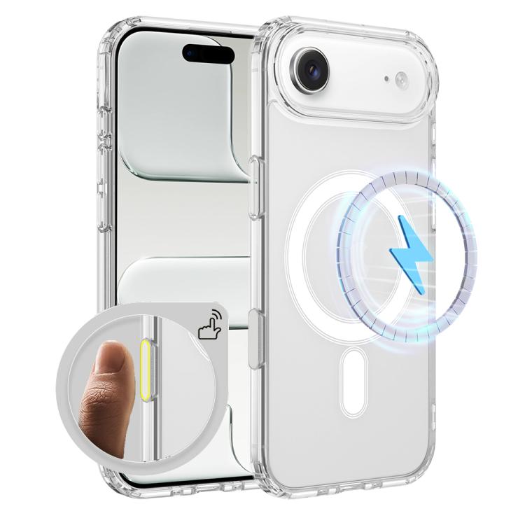 Pulsante di controllo della fotocamera Custodia trasparente per telefono MagSafe integrata, For iPhone 18, For iPhone 18 Pro, For iPhone 18 Pro Max, For iPhone 17 Pro Max, For iPhone 17 Pro, For iPhone 17, For iPhone Air, For iPhone 16 Pro Max         ...
