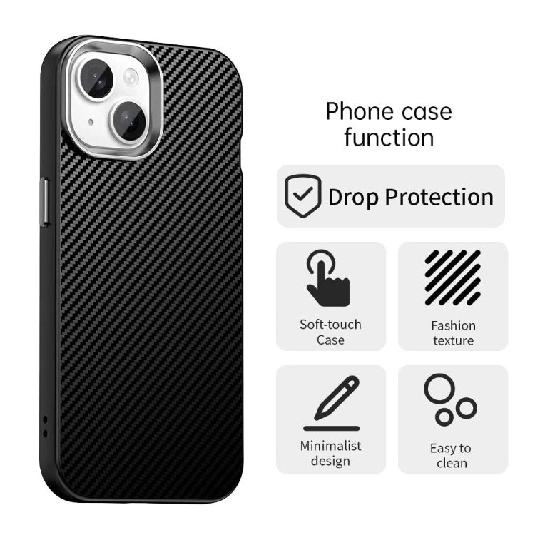 Custodia in fibra di carbonio per iPhone 14 e 15
