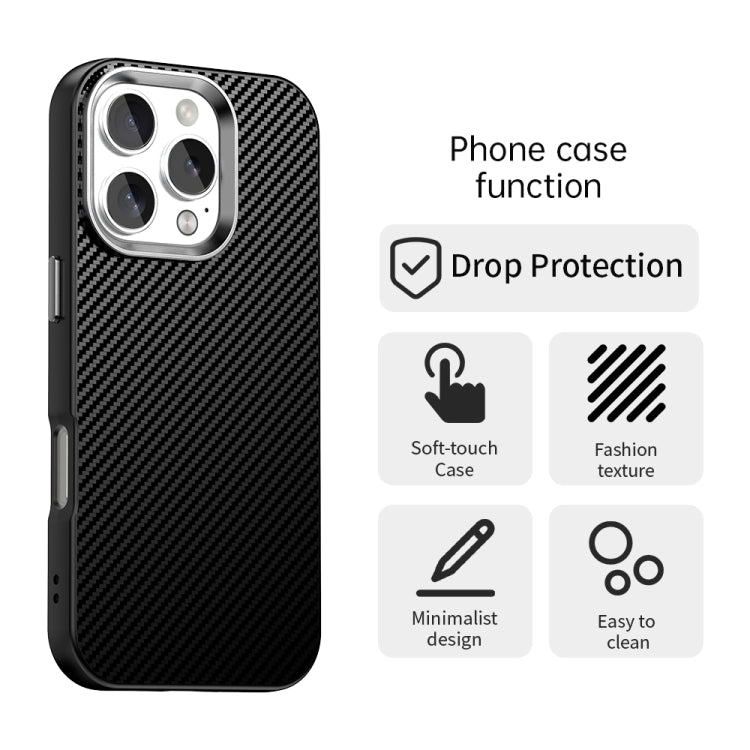 Custodia in fibra di carbonio per iPhone 16 Pro Max