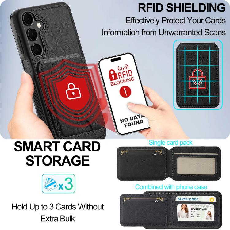 Custodia per telefono Magsafe con custodia RFID staccabile serie L3 LC.IMEEKE, For Galaxy S26 FE 5G, For Samsung Galaxy S26+ 5G, For Samsung Galaxy S26 Ultra 5G, For Samsung Galaxy S26 5G