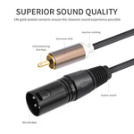 Cavo audio bilanciato da 2 RCA maschio a 2 XLR maschio, 1.5m, 3m