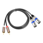 Cavo audio da 2 RCA maschio a 2 XLR 3 pin maschio, 1.5m, 3m