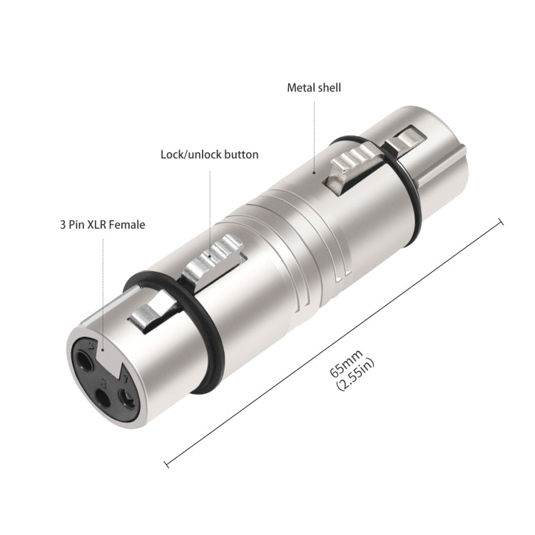 LZ1111 Adattatore XLR femmina-femmina a 3 pin, LZ1111