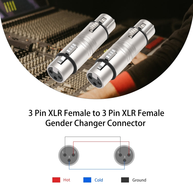 LZ1111 Adattatore XLR femmina-femmina a 3 pin, LZ1111