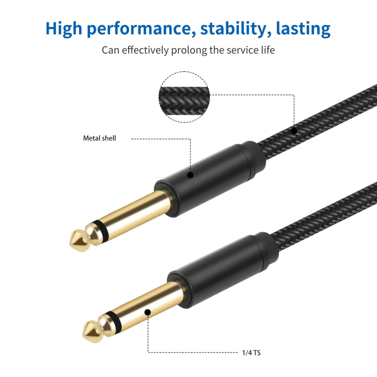 Cavo audio per chitarra elettrica TRS maschio-maschio da 6,35 mm 1/4, 3m, 5m