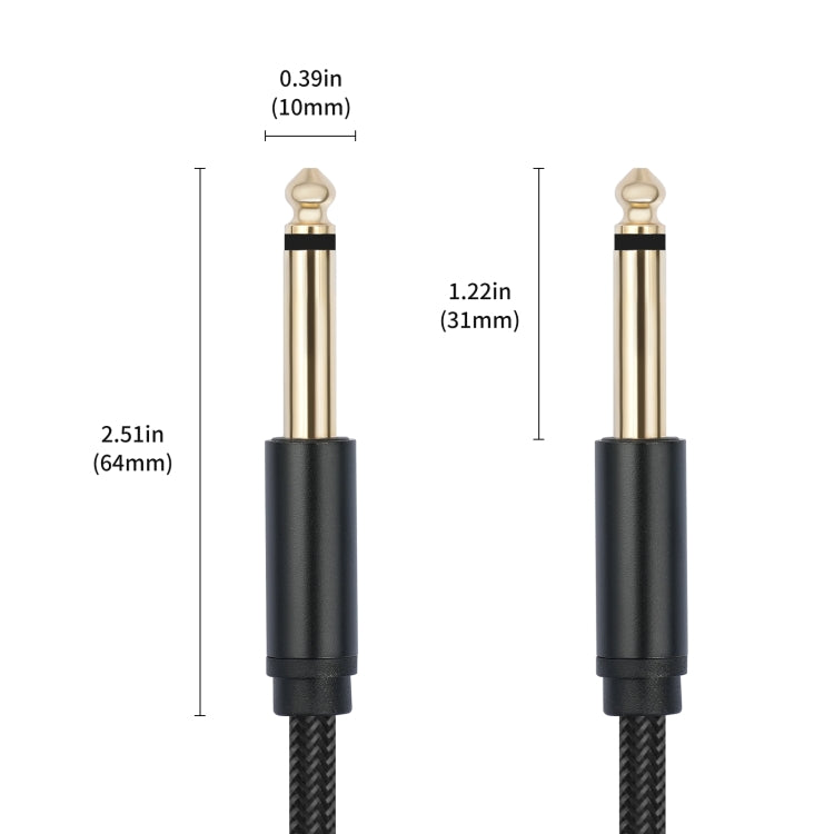 Cavo audio per chitarra elettrica TRS maschio-maschio da 6,35 mm 1/4, 3m, 5m
