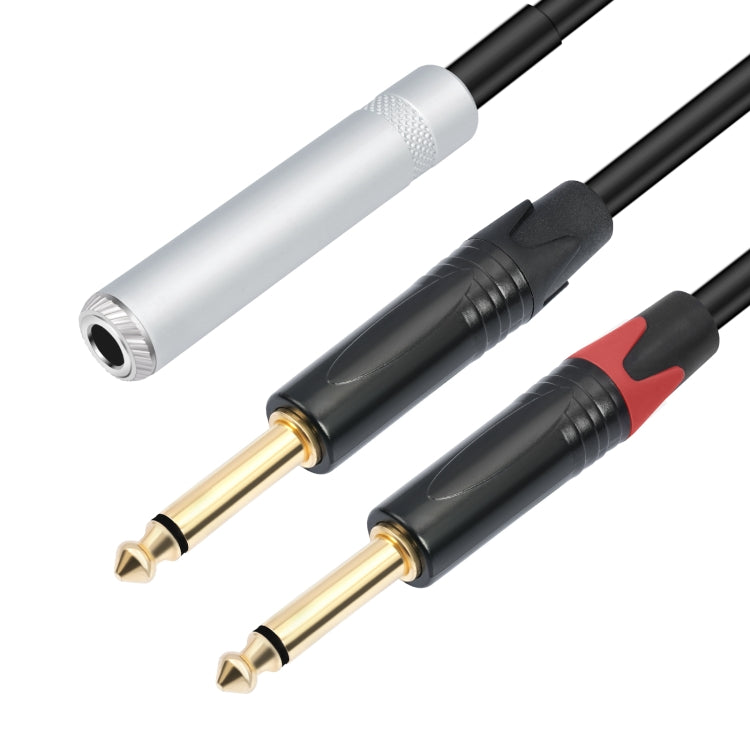 Cavo audio stereo TRS da 6,35 mm 1/4 femmina a doppio maschio tipo Y, 6.35mm F to 2 x M