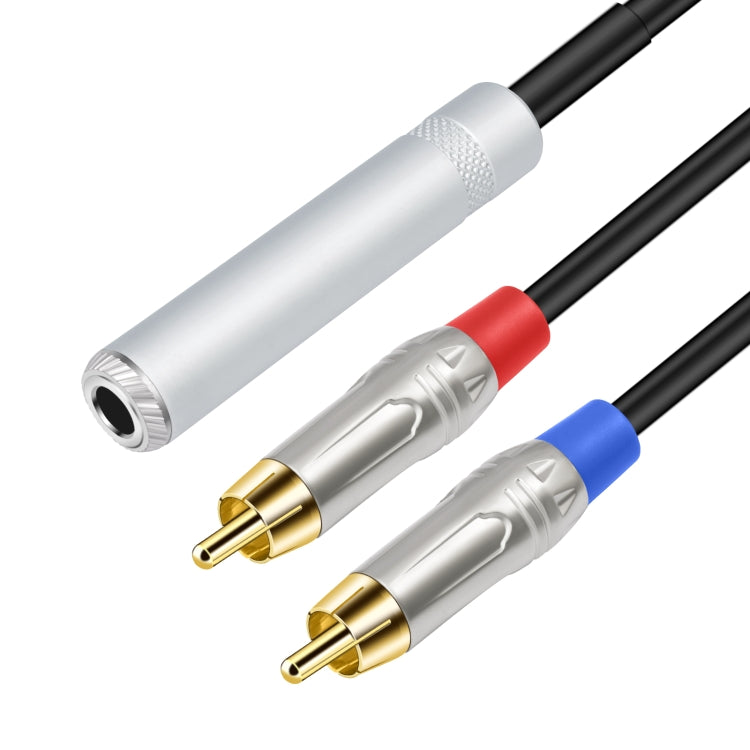 Cavo audio stereo TRS femmina da 6,35 mm 1/4 a doppio RCA maschio tipo Y, 6.35mm F to 2 RCA