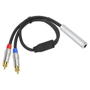 Cavo audio stereo 6,35 mm femmina a 2 RCA maschio tipo Y
