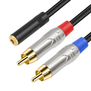 Cavo audio stereo 3,5 mm femmina a 2 RCA maschio 20 cm