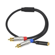 Cavo audio stereo 3,5 mm femmina a 2 RCA maschio 20 cm