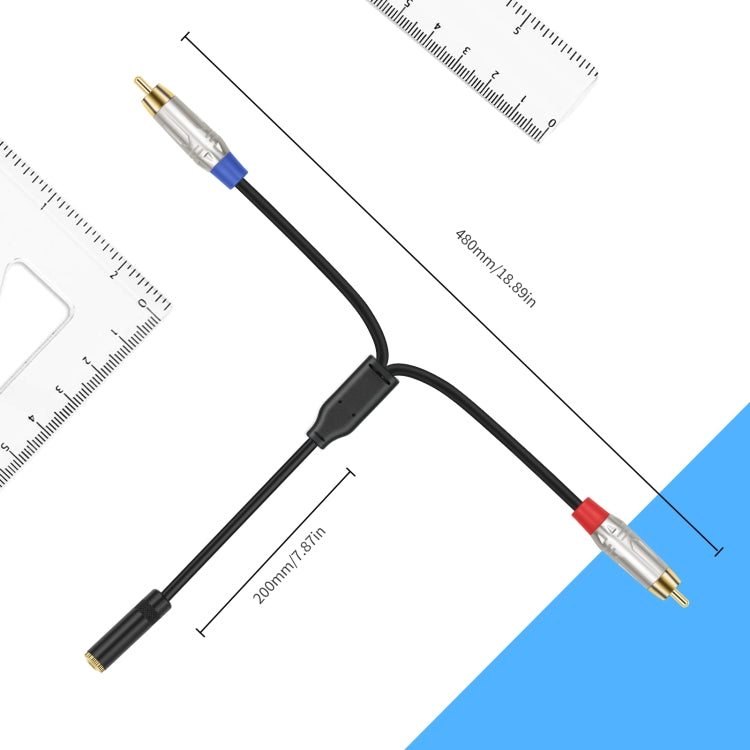 Cavo audio stereo TRS femmina da 3,5 mm 1/8 a doppio RCA maschio tipo Y, 3.5mm F to 2 RCA