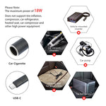 Cavo di alimentazione per presa accendisigari da auto tipo C da 5 V a 12 V con display di tensione, 0.3m, 1m