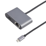 Adattatore USB-C 4 in 1 con Ethernet RJ45, 2 USB e PD