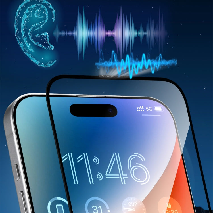 Pellicola in vetro temperato HD a schermo intero JOYROOM Zero Sense Series 2.5D, For iPhone 16 Pro Max, For iPhone 16 Pro, For iPhone 16 Plus / 15 Plus, For iPhone 16 / 15