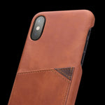 Custodia in pelle QIALINO per iPhone X e XS con slot carte