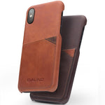 Custodia in pelle QIALINO per iPhone X e XS con slot carte