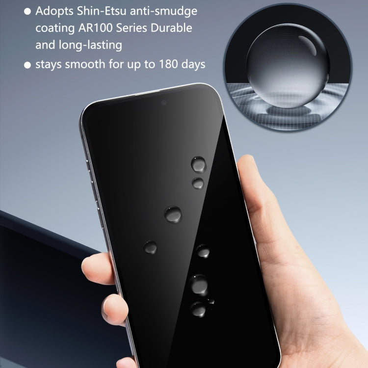 Pellicola in vetro temperato per la privacy a schermo intero JOYROOM Zero Sense Series 2.5D, For iPhone 16 Pro Max, For iPhone 16 Pro, For iPhone 16 Plus / 15 Plus, For iPhone 16 / 15