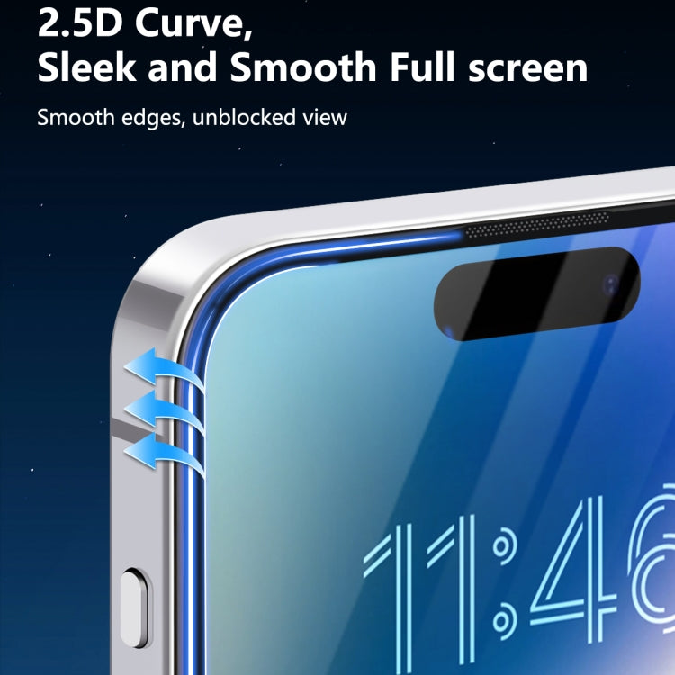 Pellicola in vetro temperato per la privacy a schermo intero JOYROOM Zero Sense Series 2.5D, For iPhone 16 Pro Max, For iPhone 16 Pro, For iPhone 16 Plus / 15 Plus, For iPhone 16 / 15