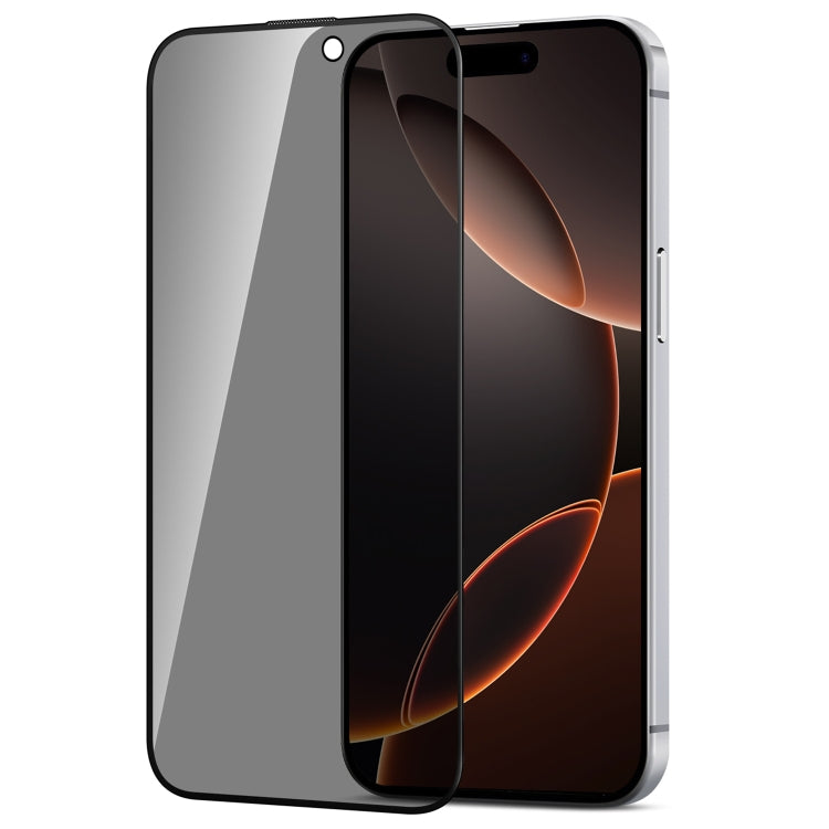 Pellicola in vetro temperato per la privacy a schermo intero JOYROOM Zero Sense Series 2.5D, For iPhone 16 Pro Max, For iPhone 16 Pro, For iPhone 16 Plus / 15 Plus, For iPhone 16 / 15