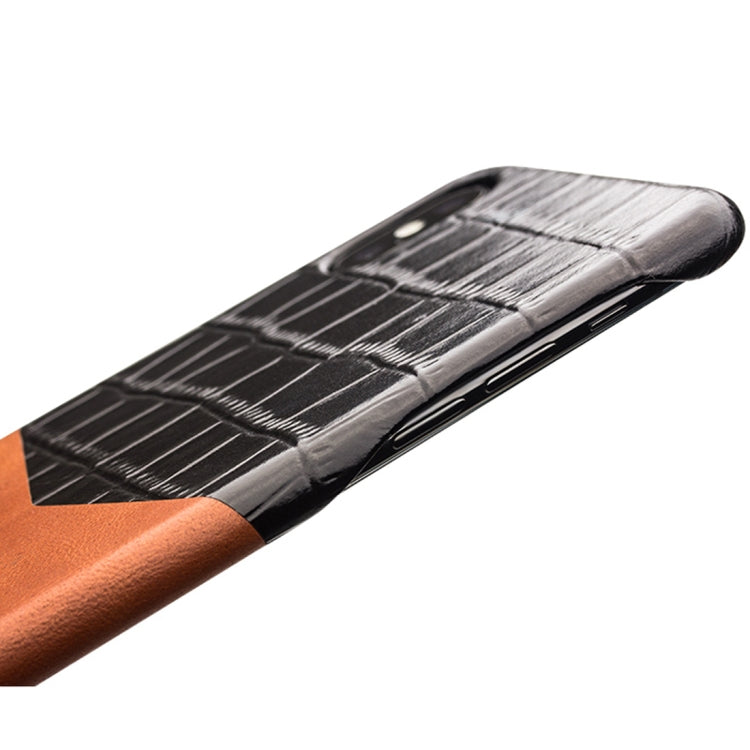 Custodia in pelle per iPhone X e XS con texture coccodrillo