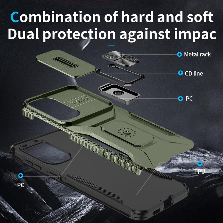 Custodia per telefono con supporto scorrevole Camshield, For Galaxy A57 5G, For Samsung Galaxy A36 / A37 / A56, For Galaxy A27 5G