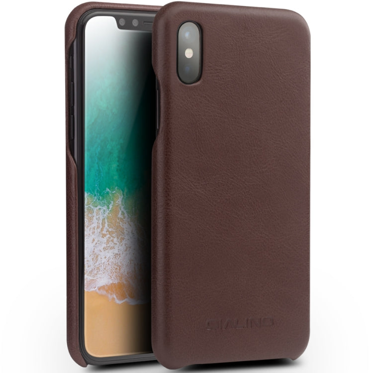 Custodia in pelle QIALINO per iPhone X e XS