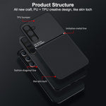 Custodia per telefono in TPU ibrida in PC magnetico con grana a strisce inclinate classica, For Samsung Galaxy A16 4G, For Samsung Galaxy A06 4G