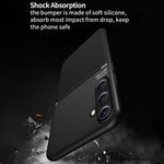 Custodia per telefono in TPU ibrida in PC magnetico con grana a strisce inclinate classica, For Samsung Galaxy A16 4G, For Samsung Galaxy A06 4G