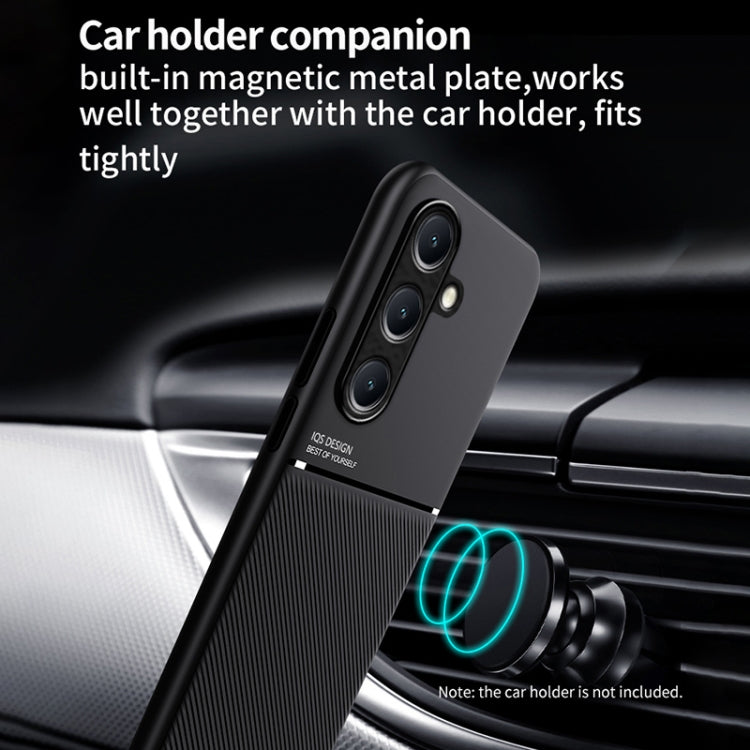 Custodia per telefono in TPU ibrida in PC magnetico con grana a strisce inclinate classica, For Samsung Galaxy A16 4G, For Samsung Galaxy A06 4G